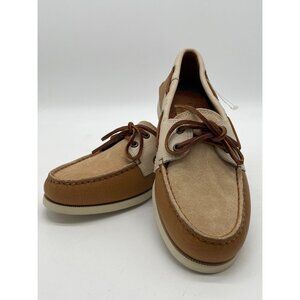 G.H. Bass Mens Size 9 Mocs Originals Leather & Suede Boat Shoes In Tan/Brown Wit